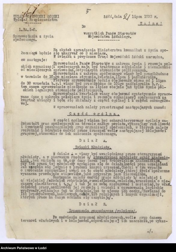 Obraz 9 z jednostki "Sprawozdanie kwartalne z życia polskich związków i stowarzyszeń"