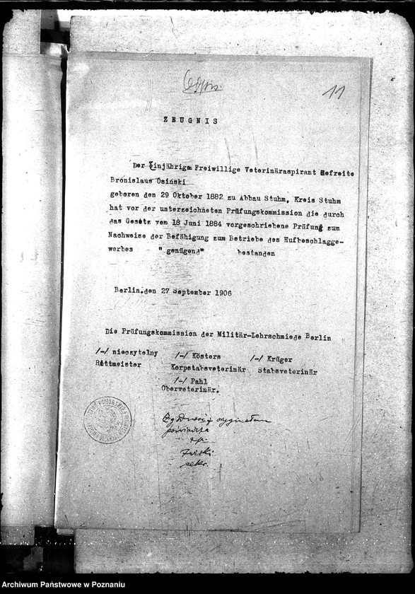 Obraz 15 z jednostki "Pow. lekarz Weterynaryjny Tuchola"