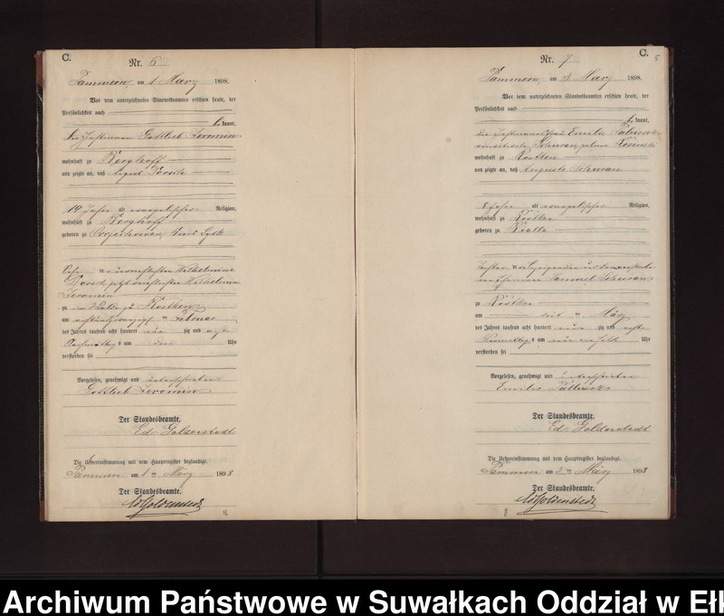 image.from.unit.number "Sterbe-Neben-Register des Preussischen Standes-Amtes Neuhoff Kreis Loetzen"