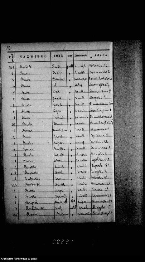 Obraz 18 z jednostki "Lista wyborców Gminy Wyznaniowej Żydowskiej w Łodzi 1924 r. lit. S"