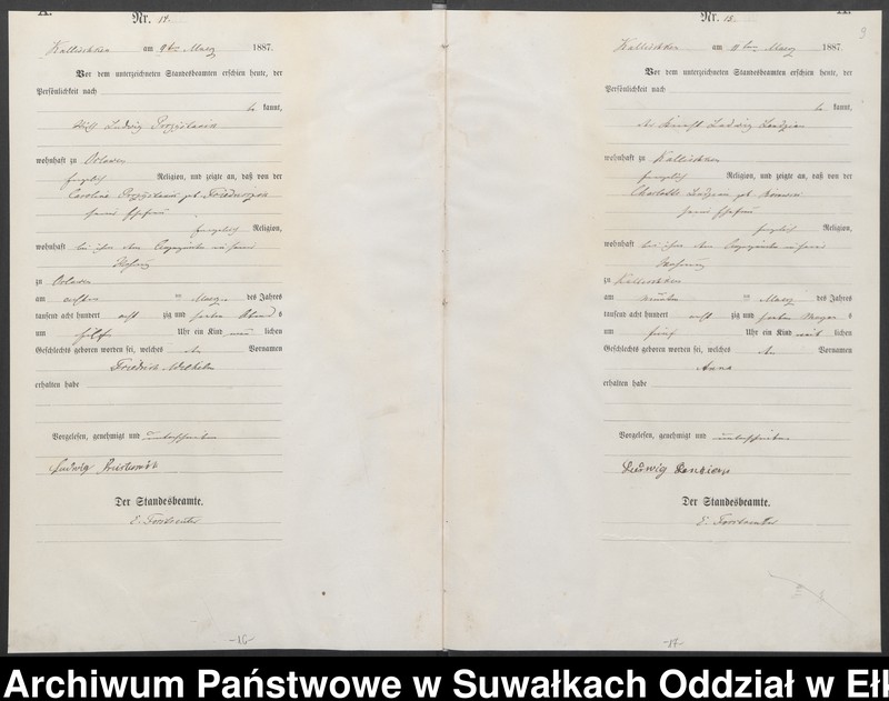 image.from.unit.number "Geburts-Haupt-Register des Königlichen Preussischen Standes-Amtes Kallischken Kreis Johannisburg"