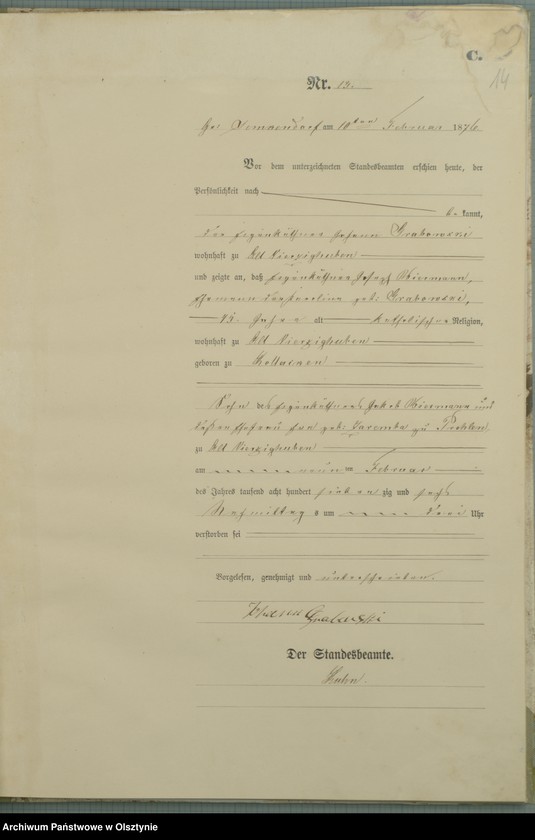 image.from.unit.number "Sterbe-Haupt-Register Nr 1 - 77"