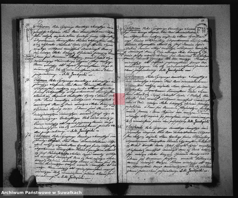 Obraz 15 z jednostki "Akta Zeszłych Gminy Filipowskiey od 1-go Stycznia 1816 R-u"