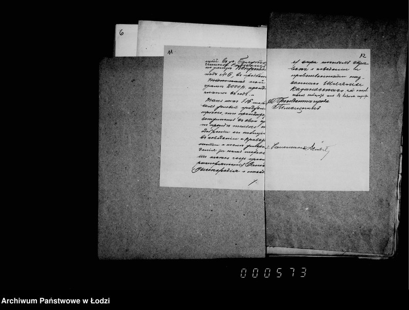 Obraz 12 z jednostki "Ob otdače v arendu dochoda ot vyvešivanija afiš i objavlenji na vremja s 1 avgusta 1904 g. po 1 avgusta 1905 g."