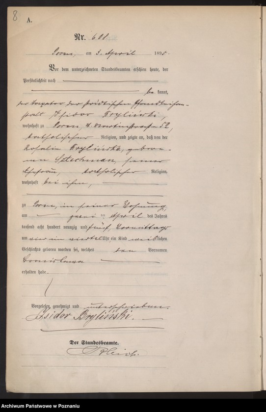 Obraz 11 z jednostki "Księga urodzeń t. II"