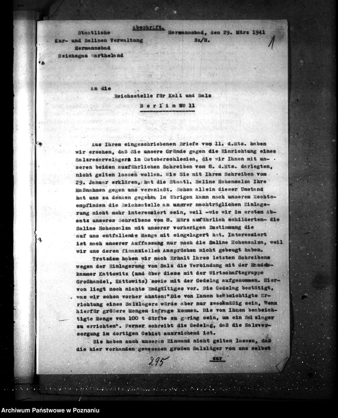 Obraz 5 z jednostki "Hermannsbad- Saline- Salzlager in Oberschlesien"