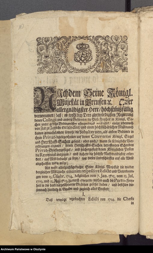 image.from.unit.number "Königliche Edikte, Patente usw. [Rozporządzenia królewskie]"