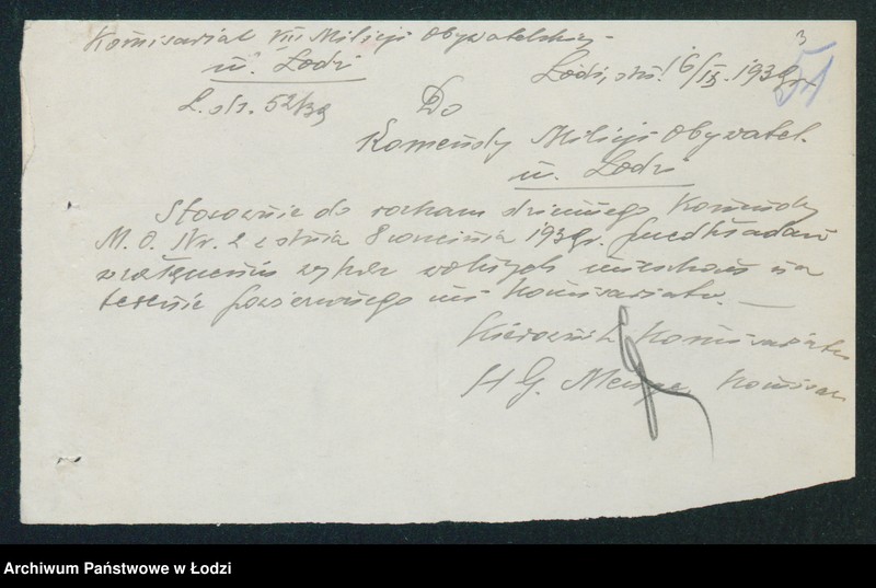 Obraz 5 z jednostki "[Akta VIII Komisariatu Milicji Obywatelskiej - pokwitowania, spisy oddanej broni, spisy wolnych lokali, rowerów i motocykli]"