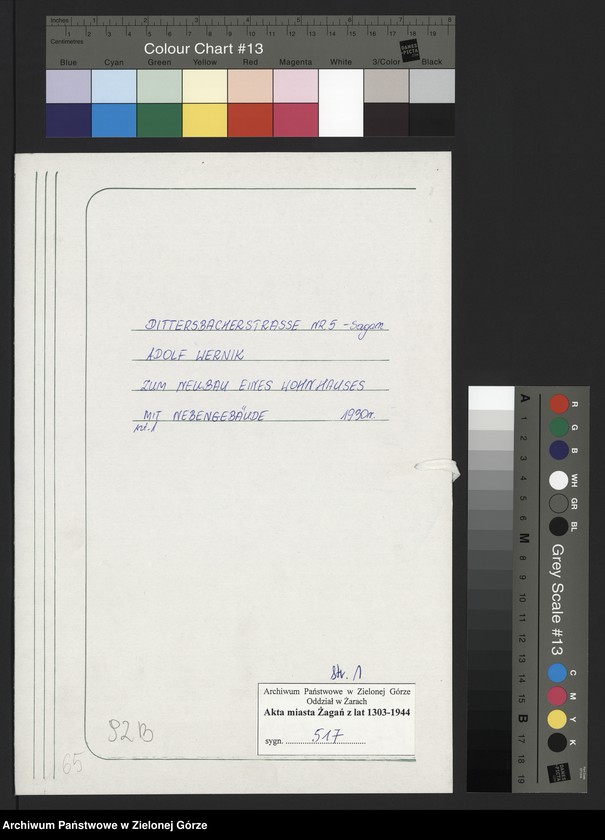 Obraz 2 z jednostki "Dittersbacherstrasse 5. Neubau eines Eohnhauses mit Nebengebäude. Adolf Wernik. "