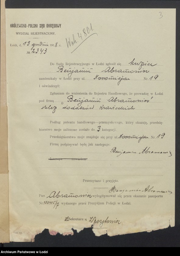 Obraz 5 z jednostki "Benjamin Abramowicz- sklep dodatków krawieckich"