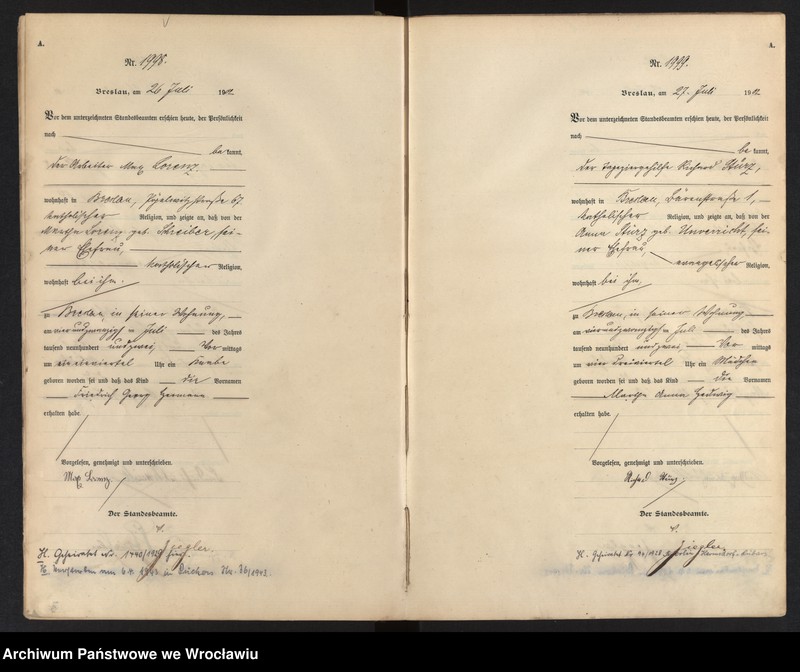 image.from.unit.number "Geburts-Haupt-Register Breslau I 1902 Band 6"