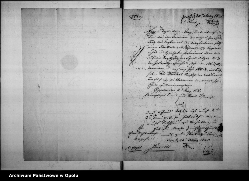 Obraz 8 z jednostki "Acta betreffend: das von dem Kaufmann Bartholomaeus Kapuscinsky der hiesigen Katholischen Elementar-Schule vermachte Legat per 100 rtl de Anno 1835"