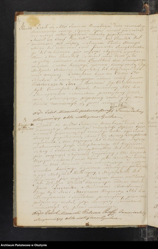 image.from.unit.number "Duplikat Parafii Janowieckiej w Powiecie Mławskim Gubernii Płockiej na rok 1854"