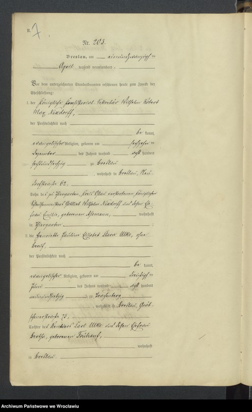 image.from.unit.number "Heiraths-Haupt-Register Breslau IV 1900 Band 2"