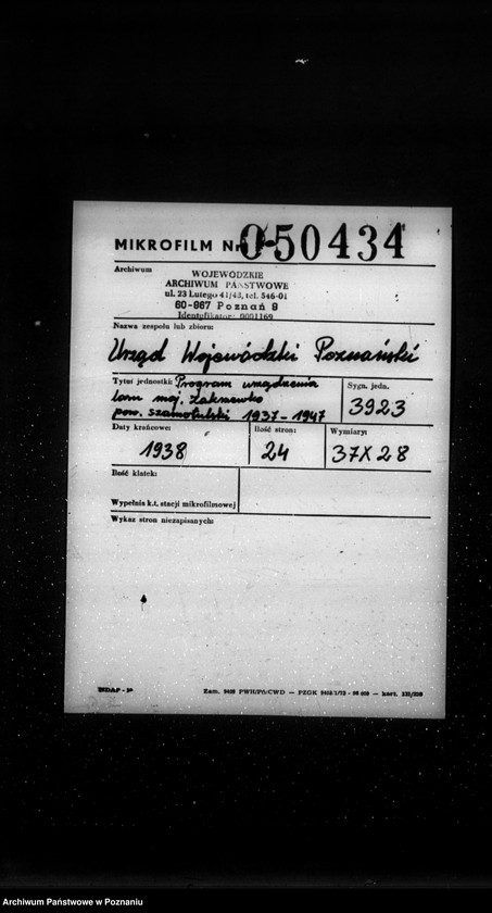 image.from.unit.number "Program urządzenia lasu majątku Zakrzewo powiat szamotulski 1937-1947"