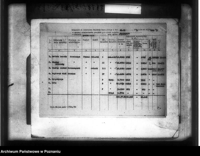 Obraz 6 z jednostki "Przymusowy wykup majątku Strzeszyn powiatu poznańskiego na cele parcelacyjne"