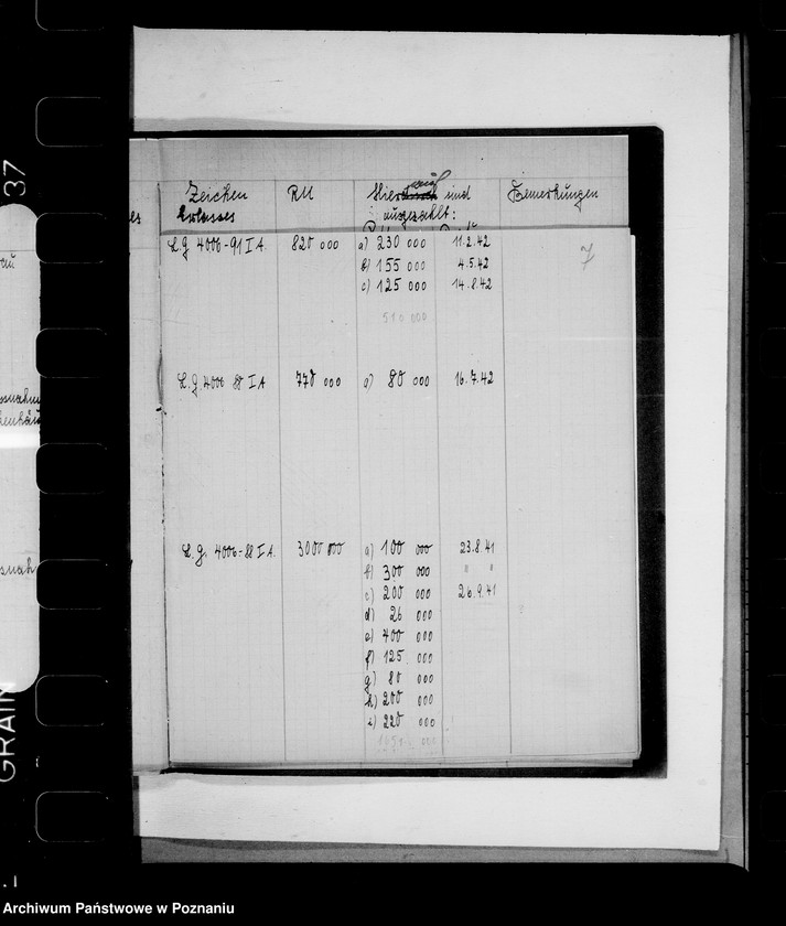 Obraz 11 z jednostki "Uebersicht über die bewilligten Aufbaudarlehen"