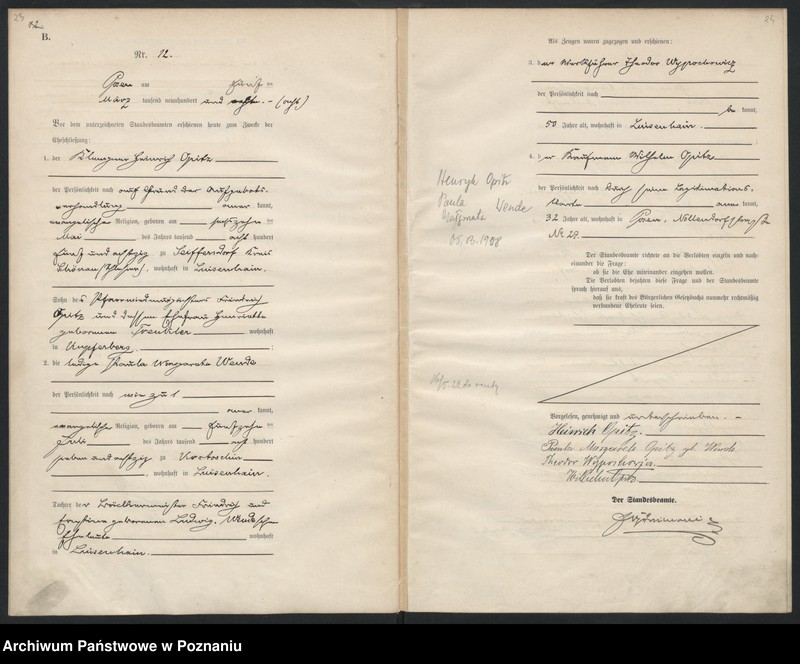 Obraz 14 z jednostki "Księga miejscowa małżeństw"