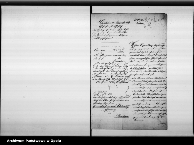 Obraz 5 z jednostki "Acta des Magistrats zu Oppeln betreffend den Verein für innern Mission in Oberschlesien"