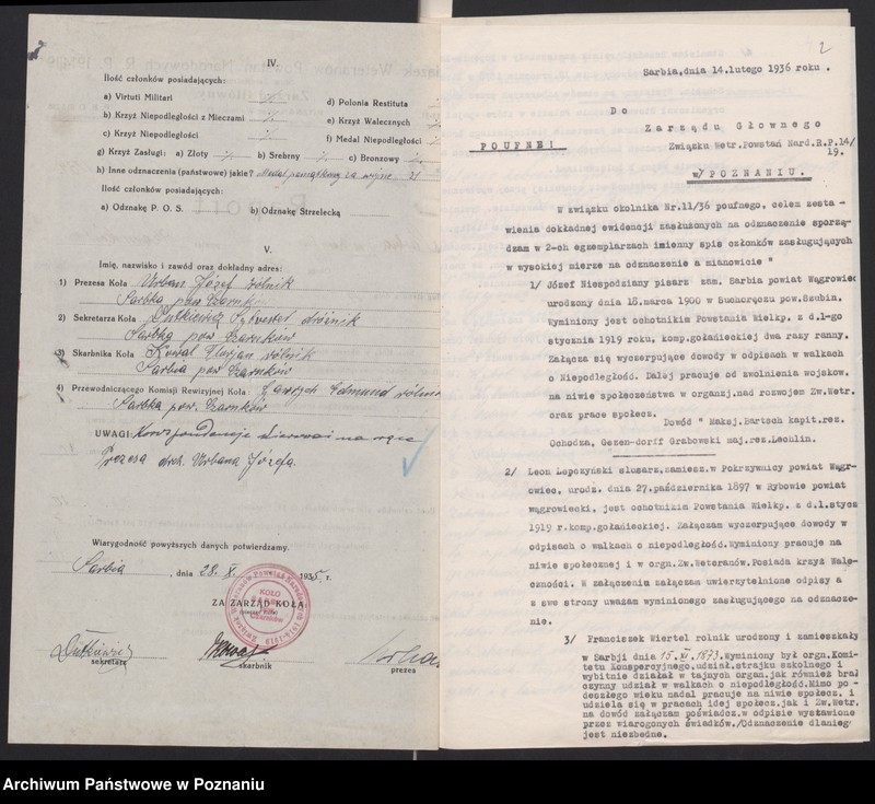 Obraz 5 z jednostki "Sarbia, powiat Czarnków - akta koła."