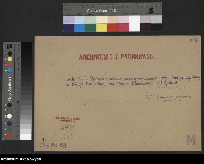 image.from.unit.number "Hymans Paul i Thérese; Załączniki: a) zaproszenie; b) wycinek prasowy; L.13 (odpowiedzi - rękopisy)"
