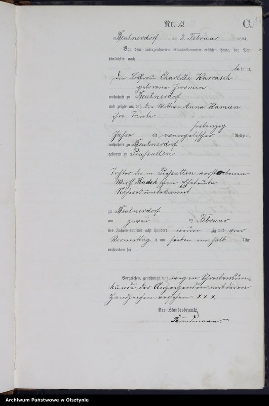 image.from.unit.number "Sterbe-Haupt-Register Nr 1 - 190"