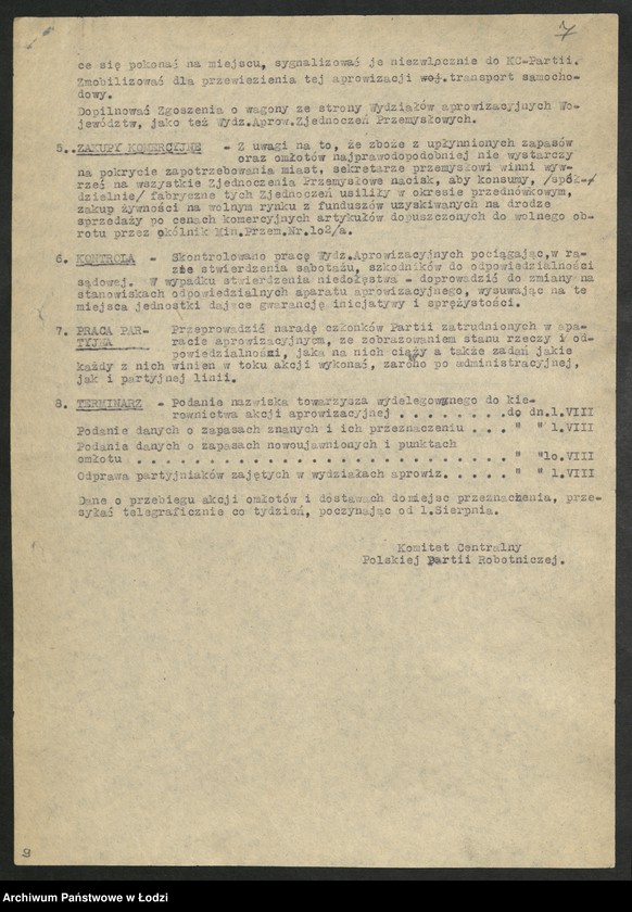 Obraz 8 z jednostki "Instrukcje [Wydziału Przemysłowego] Komitetu Centralnego Polskiej Partii Robotniczej"
