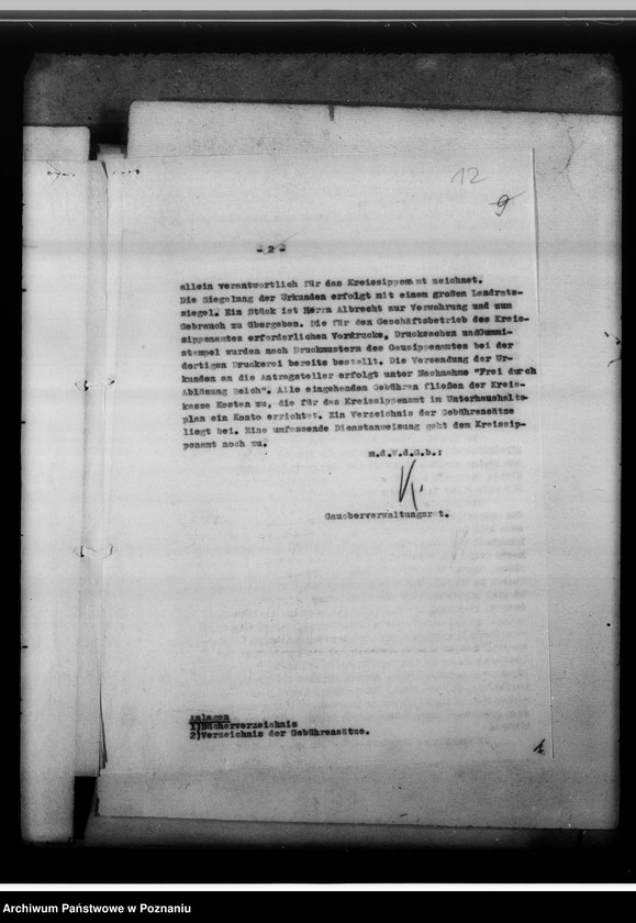 Obraz 15 z jednostki "[Korespondencja w sprawach organizacyjnych, sprawozdanie z działalności Kreissippenamt w Kościanie]"