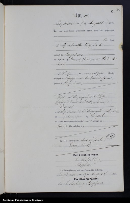 image.from.unit.number "Sterbe-Neben-Register Nr 1 - 17"