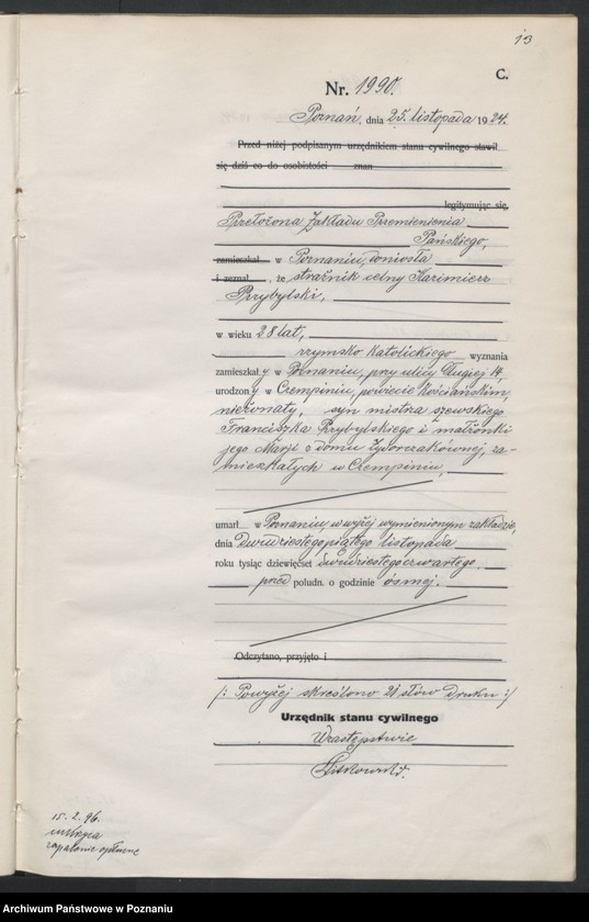 Obraz 15 z jednostki "Księga miejscowa zgonów tom IV [Rejestr główny zgonów]"