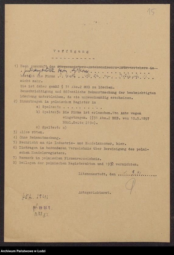 Obraz 17 z jednostki "Izrael Kaczka, Mordka Tajchman- sprzedaż dodatków krawieckich"