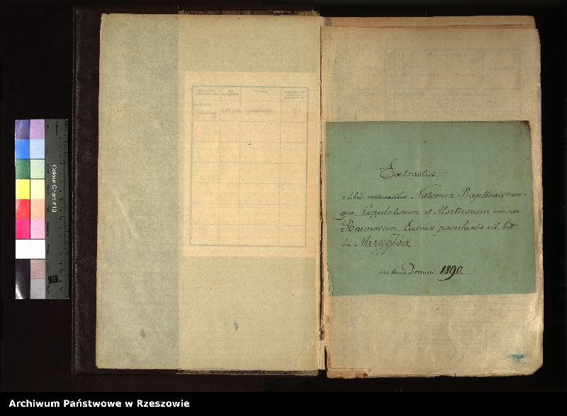 Obraz z jednostki "Akta urodzeń, małżeństw i zgonów dla miejscowości Mrzygłód, Tyrawa Solna, Hroszówka, Ulucz, Łodzina, Hłomcza, Kreców, Siemuszowa, Wola Krecowska, Lachawa"