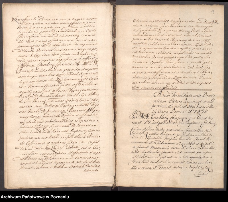 Obraz 20 z jednostki "Liber actorum officii consularis civitatis Posnaniae."