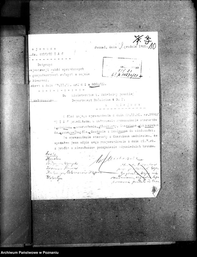 Obraz 14 z jednostki "Sprawy szczegółowo-administracyjne Szkody wojenne p. Chodzież i Czarnków"