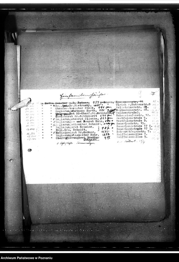 Obraz 14 z jednostki "Übertragung von Hausgrundstücken aus früherem polnischen Besitz. Zuweisung von Dienstwohnungen usw."