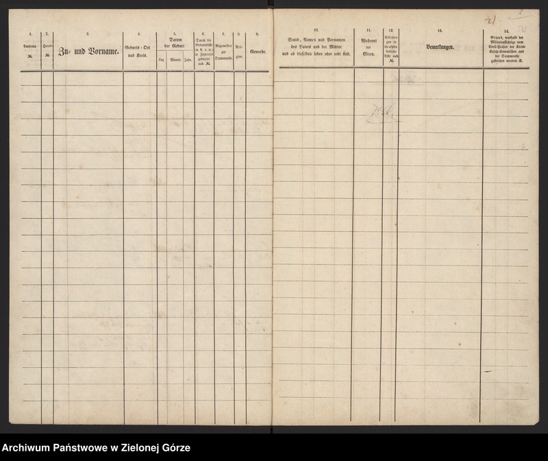 image.from.unit.number "Militair - Stammrolle von Kleindorf, Großdorf und Vorwerk Friedrichshof"