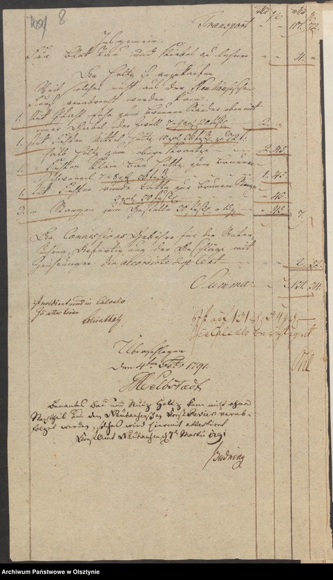 image.from.unit.number "Die Anfertigung eines gebohrten und mit Maurer Steinen ausgesetzten Senk Braunnens bey der Prediger Wohnung in Neuhausen [Romnowo]"