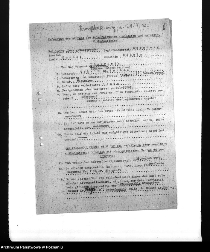 Obraz 10 z jednostki "Amtliche Meldungen Kreis Tuchel (Tuchola)"