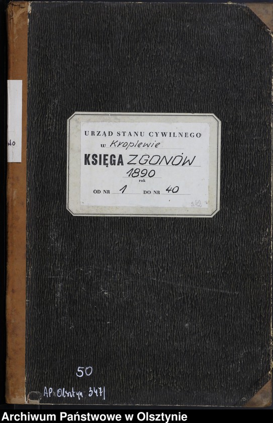 image.from.unit.number "Sterbe-Neben-Register Nr 1 - 40"