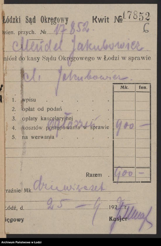 Obraz 8 z jednostki "Jakóbowicz Mendel- sklep spożywczy"