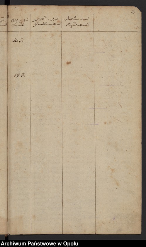 image.from.unit "Todten-Geburts und Copulations u.[und] Proclamations-Listen des Füselier-Bataillons des Königl.[Königlich] Preuss.[Preussische] 22-ten Linien-Infanterir Regiments"
