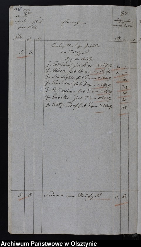 image.from.unit.number "Jahr Kirchen Rechnung des einfachen Real und Personal Decems, wie auch aller Einnahme und Ausgabe nebst BauRechnung"