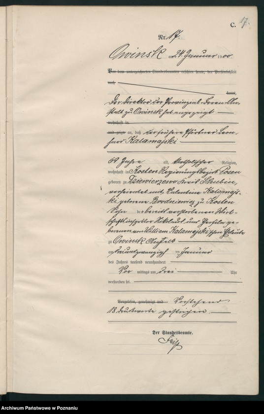 Obraz 20 z jednostki "Sterbe-Haupt-Register"