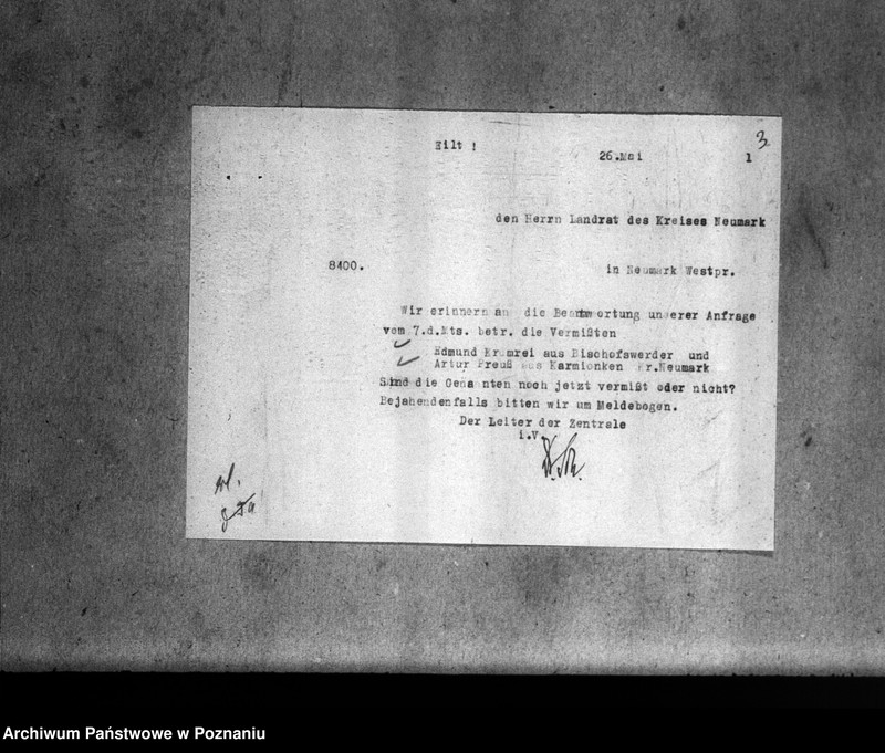 Obraz 7 z jednostki "Amtliche Meldungen Kreis Neumark (Nowe Miasto)"
