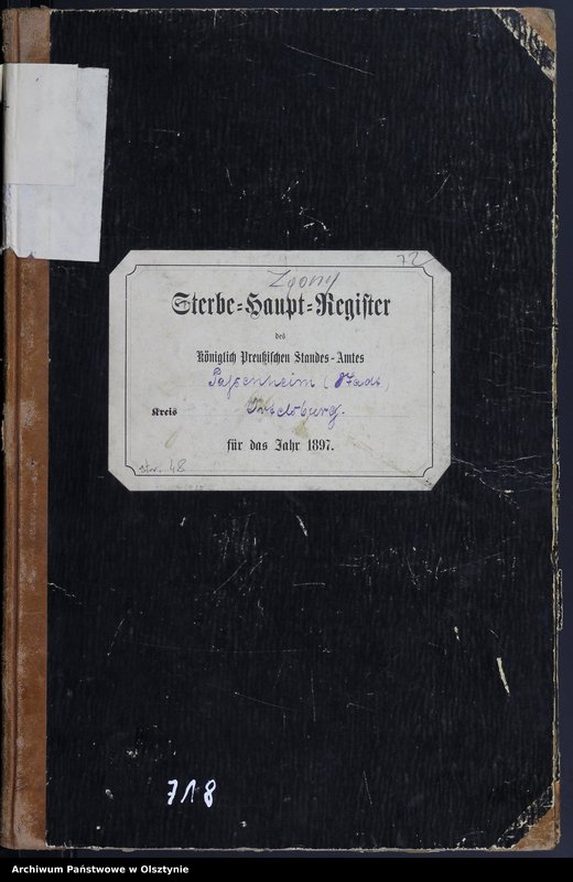 image.from.unit.number "Sterbe-Haupt-Register Nr 1 - 45"