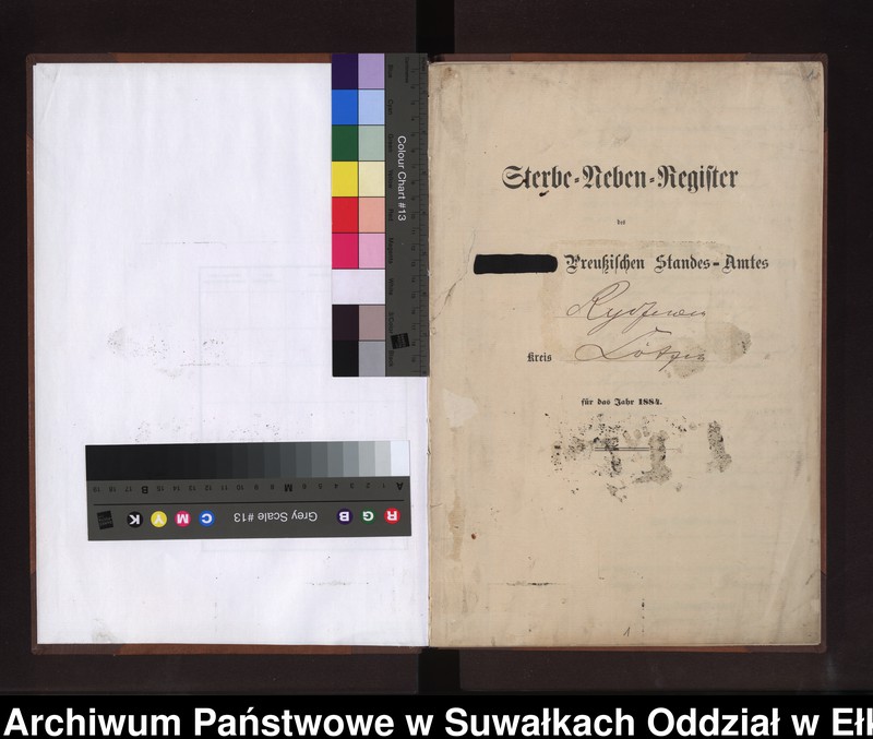 image.from.unit.number "Sterbe-Neben-Register des Preussischen Standes-Amtes Rydzewen Kreis Loetzen"