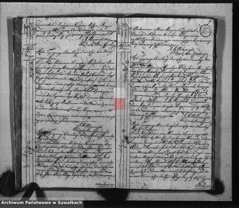 image.from.unit.number "Księga do zapisywania aktów cywilnych zejścia gminy wiżajńskiey, departamentu łomżyńskiego, powiatu kalwaryjskiego"