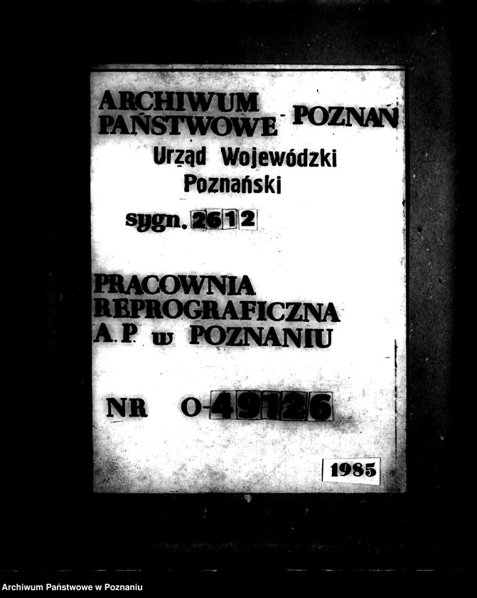 Obraz 1 z jednostki "Majątek Jankowo /Ludwiniec/ powiatu mogileńskiego wyłączenie z art. 5 ustawy o wykonaniu reformy rolnej"