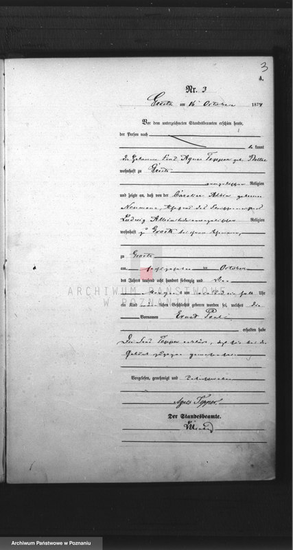 Obraz z jednostki "Księga urodzeń"