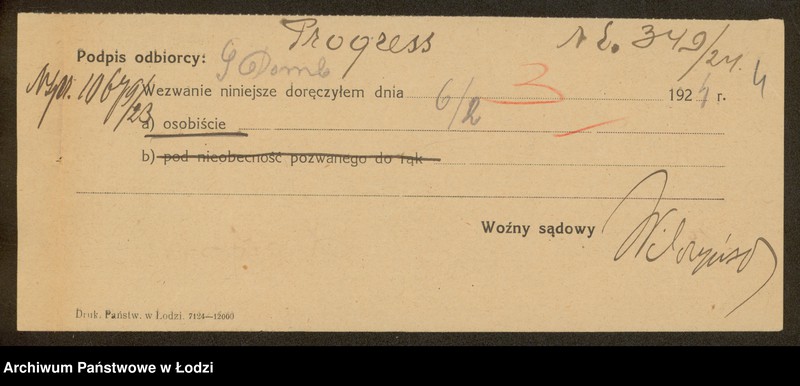 Obraz 6 z jednostki "Sz. I M. Bracia Domb- wyrób i sprzedaż gotowych ubrań"